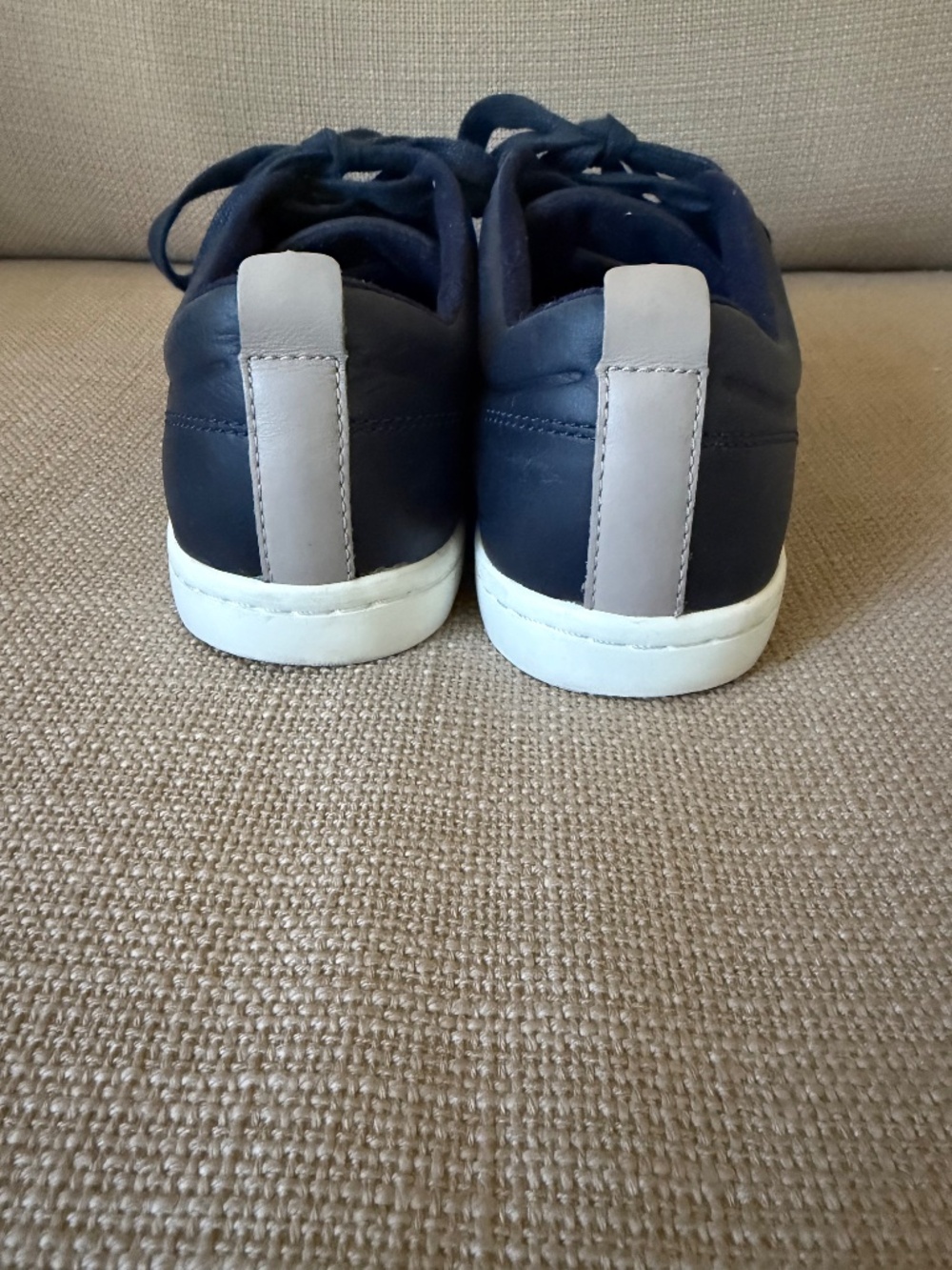 Lacoste navy leather runners - Picture 6 of 7
